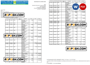 India Maharashtra bank statement, Word and PDF template, 2 pages
