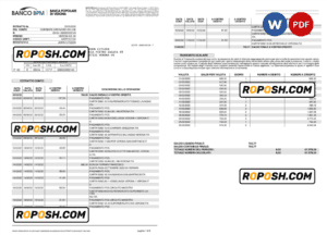 Italy Banco BPM bank statement Word and PDF template, 8 pages