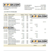 Salvador Banco Central de Reserva of El Salvador bank statement Excel and PDF template