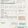Yemen Schneider Electric utility bill template in Word and PDF format