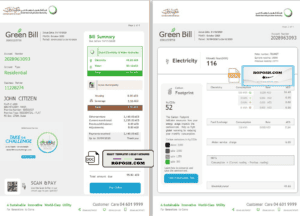 United Arab Emirates Dubai Electricity & Water Authority utility bill template in Word and PDF format (4 pages)