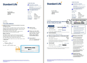 United Kingdom Standard Life utility bill template in Word and PDF format, 7 pages