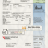 USA Utah Rocky Mountain Power electricity utility bill template in Word and PDF format