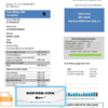 United Arab Emirates Abu Dhabi Distribution water utility bill template in Word and PDF format