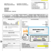 USA OEC electricity utility bill template in Word and PDF format