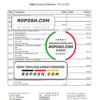 Netherlands Amsterdam Trade Bank statement template in Word and PDF format