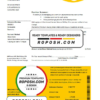 New Zealand AMI proof of address bank statement template, fully editable in PSD format