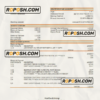 Sweden Swedbank bank statement, Excel and PDF template scan effect