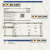 Thailand Bangkok bank statement, Excel and PDF template scan effect