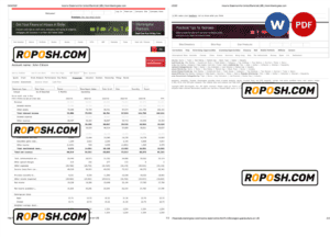 United Kingdom United Bank Ltd (UBL) bank incoming statement, Word and PDF template, 2 pages
