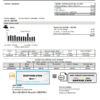 USA Hawaii Water Service Company utility bill template in Word and PDF (.doc and .pdf) format