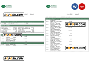 USA Peoples Bank Midwest (PBM) bank statement Word and PDF template, 5 pages