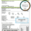 USA Marine Maine Natural Gas Portland utility bill template in Word format