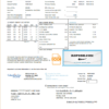 USA Columbia Gas of Ohio utility bill template in Word and PDF format