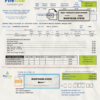 USA California FireSide natural gas utility bill template in Word and PDF format