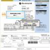 United Kingdom Electricity utility bill template in Word and PDF format