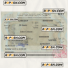Algeria travel visa PSD template, with fonts scan effect