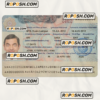 AZERBAIJAN travel visa PSD template, with fonts scan effect