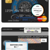 Afghanistan Da bank mastercard template in PSD format, fully editable
