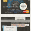 Afghanistan Da bank mastercard template in PSD format, fully editable scan effect