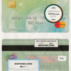 Afghanistan International Bank mastercard template in PSD format, fully editable