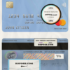 Albania Credins bank mastercard template in PSD format, fully editable