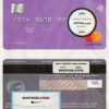 Algeria Banque de developement mastercard template in PSD format, fully editable scan effect