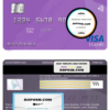 Algeria Banque de developement visa card template in PSD format, fully editable