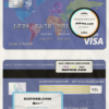 Algeria banque extérieure visa card template in PSD format, fully editable scan effect