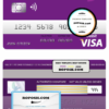 Angola Bank Economio visa debit card template in PSD format