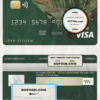 Angola Comercial Bank visa card debit card template in PSD format, fully editable