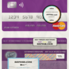 Angola Bank Economio mastercard template in PSD format