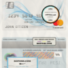 Azerbaijan AFB bank mastercard template in PSD format, fully editable