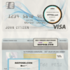 Azerbaijan AFB bank visa card template in PSD format, fully editable