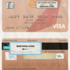 Bangladesh Rupali bank visa card template in PSD format, fully editable