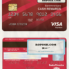 USA Bank of America Visa Card template in PSD format, fully editable