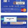 Barbados Republic Bank mastercard template in PSD format, fully editable