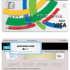 Barbados first Citizens bank visa card template in PSD format, fully editable