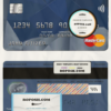 Belarus Paritet bank mastercard template in PSD format, fully editable