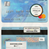 Belgium KBC bank mastercard template in PSD format, fully editable