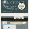 Belize Choice bank visa card template in PSD format, fully editable