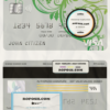 Belize State street bank visa card template in PSD format, fully editable