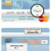 Benin Atlantique bank mastercard template in PSD format, fully editable