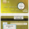 Bhutan T bank visa card template in PSD format, fully editable