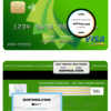 Bolivia Ganadero bank visa card template in PSD format, fully editable