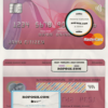 Bosnia and Herzegovina Addiko bank mastercard template in PSD format, fully editable