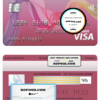 Bosnia and Herzegovina Addiko bank visa card template in PSD format, fully editable