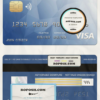 Bostwana ABC bank visa card template in PSD format, fully editable