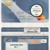 Brazil Safra bank mastercard credit card template in PSD format, fully editable
