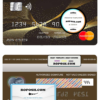 Bulgaria United Bank mastercard credit card template in PSD format, fully editable